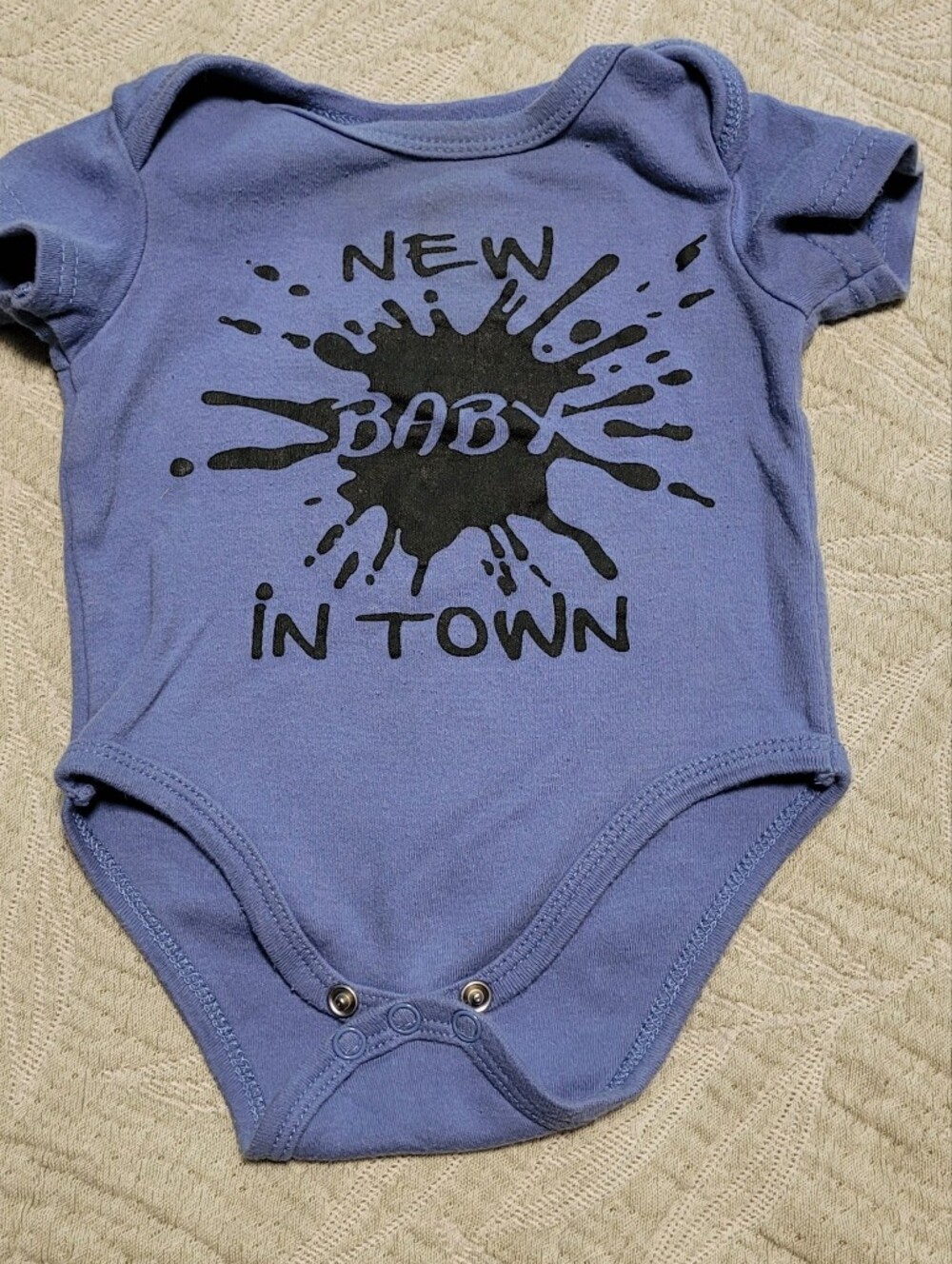 💚Free In Any Bundle Over $10 New Baby In Town Blue Baby One-Piece